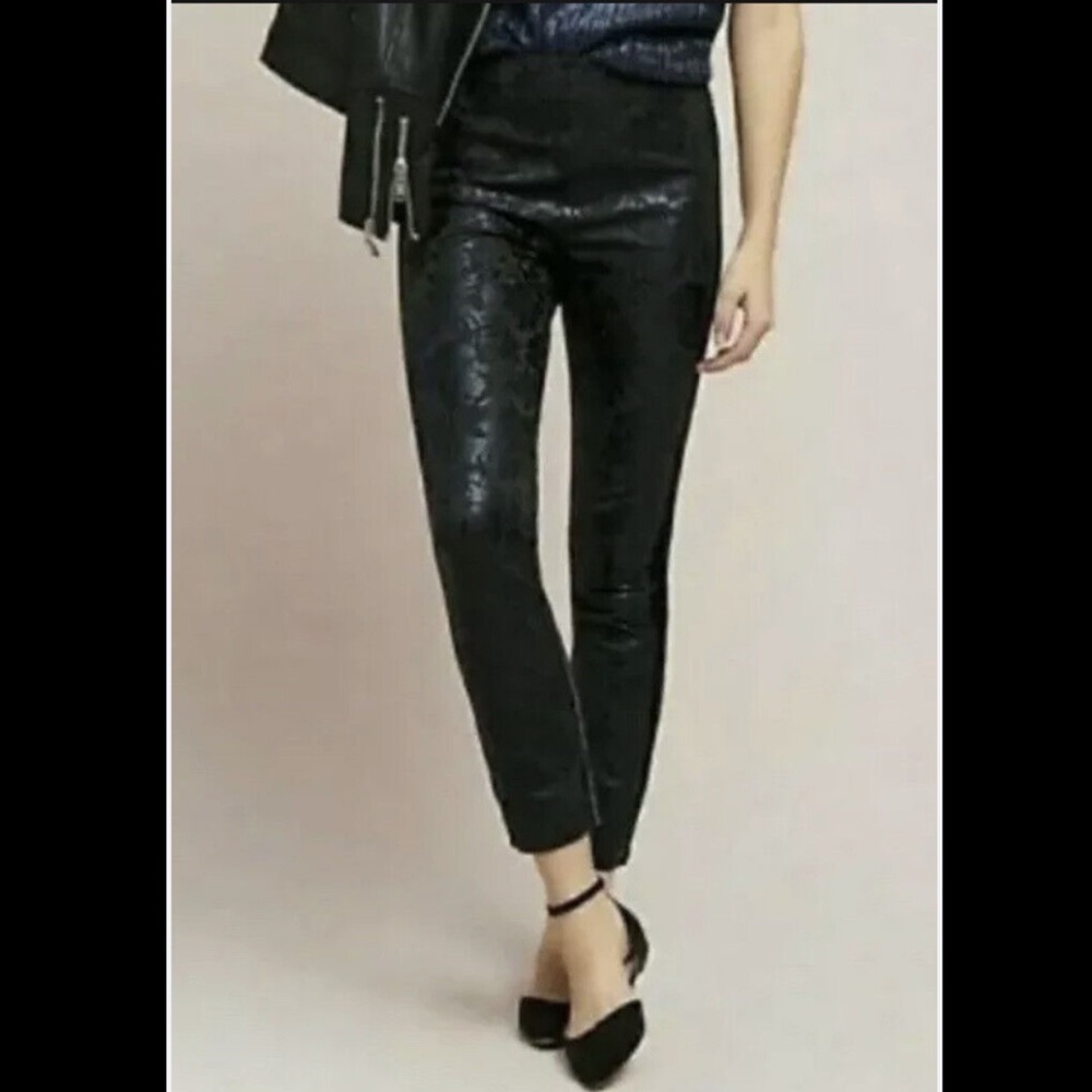 🍋 Anthropologie Tuxedo Foil Pants - 10